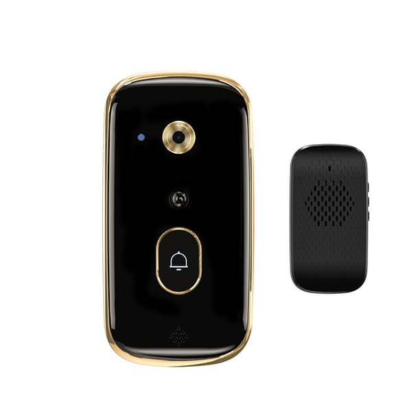 INF X10 Svart Smart Visuell Dörrklocka med Fjärrövervakning