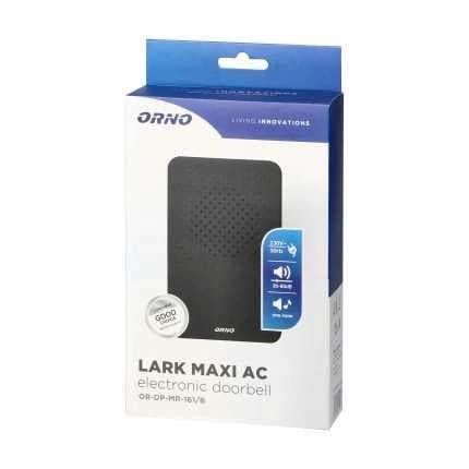 LARK MAXI AC elektronisk dörrklocka, svart