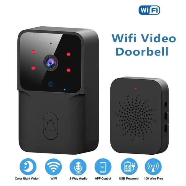 Smart trådløs dørklokke med kamera og WiFi