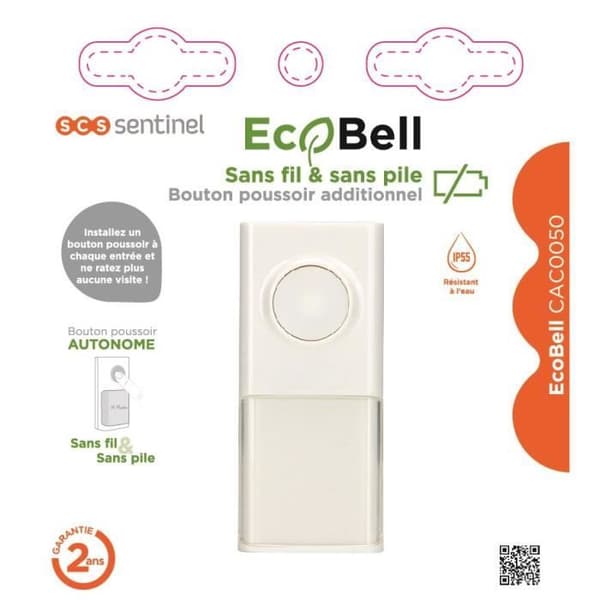 SCS SENTINEL Ekstra trykknap Ecobell CAC0050