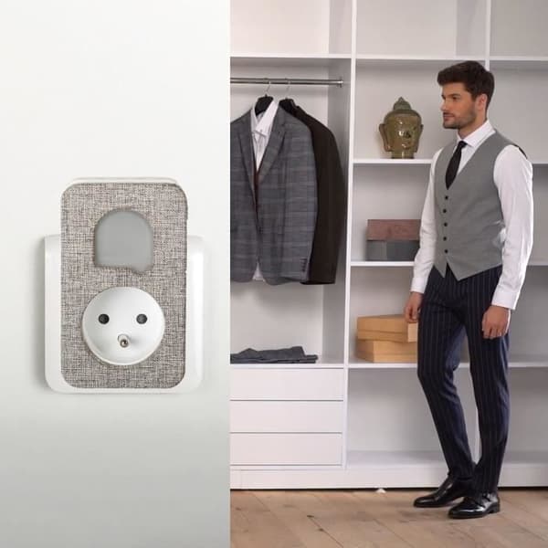 Dørklokke - SCS SENTINEL - SONE + Stylish - CSF0108 - Trådløs & batterifri - Integreret stikkontakt