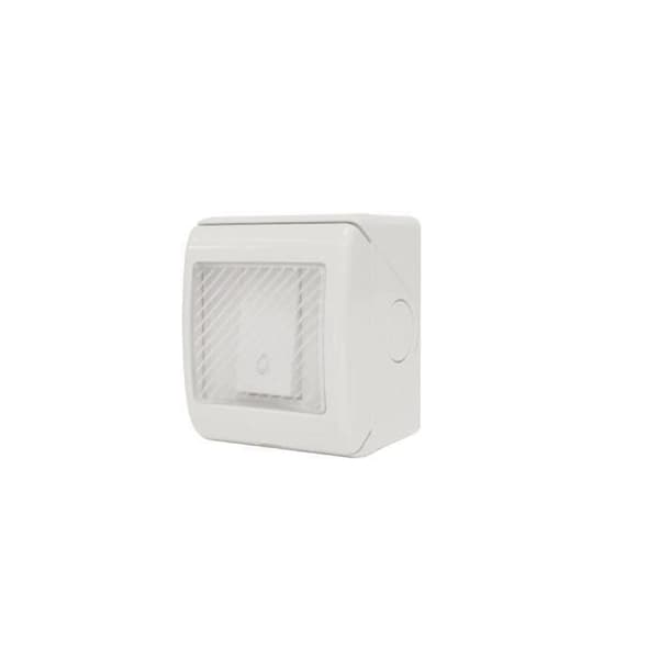 SCS SENTINEL 230V trykknap - 16A koblingskapacitet - IP55 - Hvid