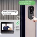 Miniatyrbild 4 av 9: OBOSOE Smart trådlös dörrklocka med tvåvägs videointercom, skärm och minneskort