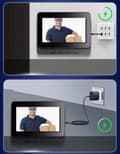Miniatyrbild 6 av 9: OBOSOE Smart trådlös dörrklocka med tvåvägs videointercom, skärm och minneskort