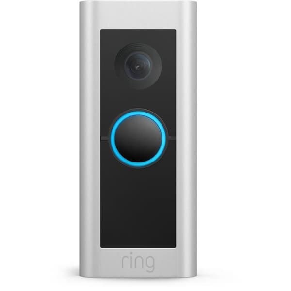 Ring video dörrklocka pro 2 trådbunden (Video Doorbell Pro 2) + strömadapter | Ansluten dörrklocka med HD-videokamera, larmdetektering