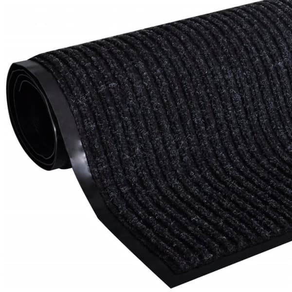 vidaXL Dörrmatta PVC Svart 90 x 150 cm
