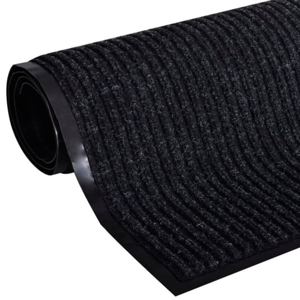 vidaXL Dörrmatta PVC Svart 90 x 60 cm