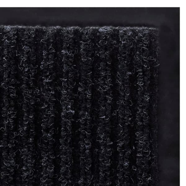 vidaXL Sort PVC Dørmåtte 90 x 120 cm