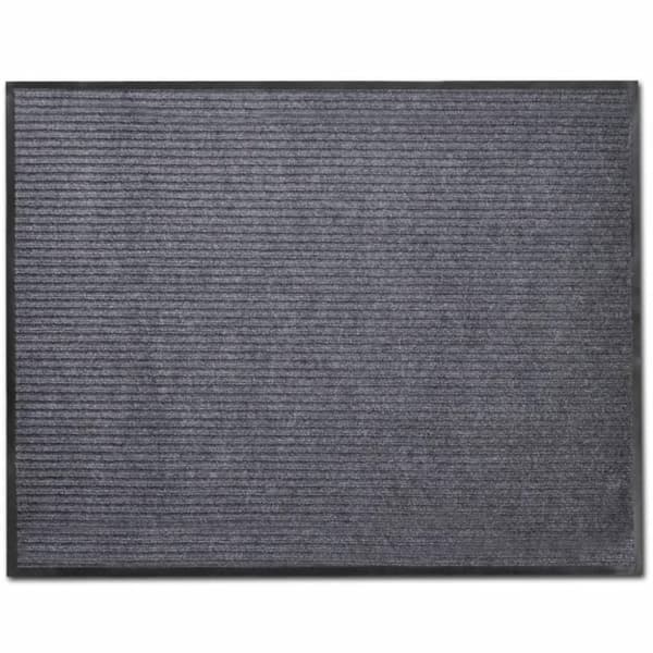 vidaXL dørmåtte PVC 90 x 150 cm grå