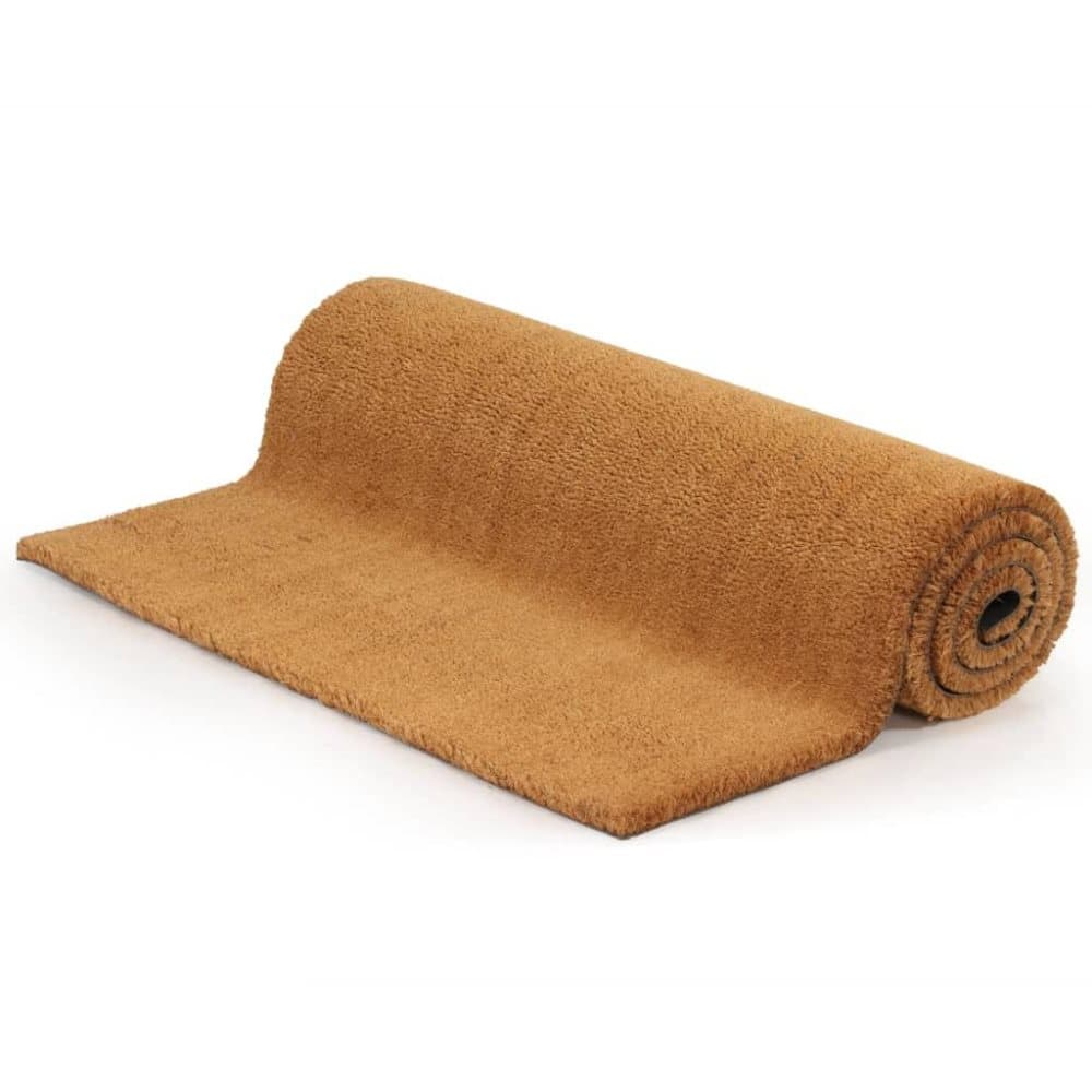 vidaXL dørmåtte coir 24 mm 100 x 100 cm naturfarvet