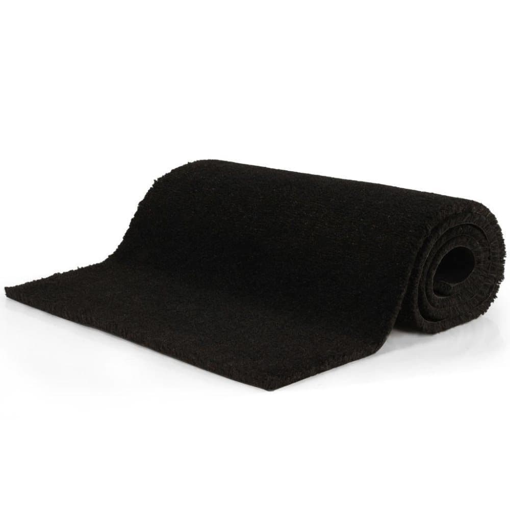 vidaXL Dørmatte kokosfiber 17 mm 100x400 cm svart