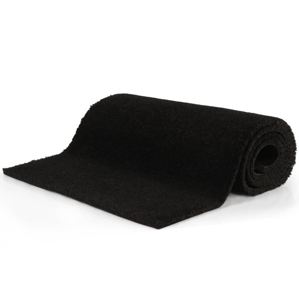 vidaXL Dørmatte kokosfiber 17 mm 100x300 cm svart