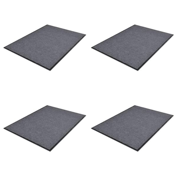 vidaXL PVC Ovimatot 4 kpl harmaa 90x60 cm