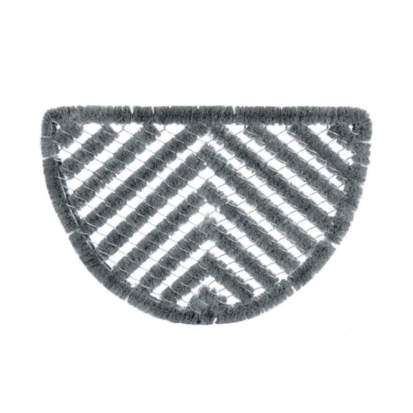 Groundsman Half Round Scraper Mat Grey One Size