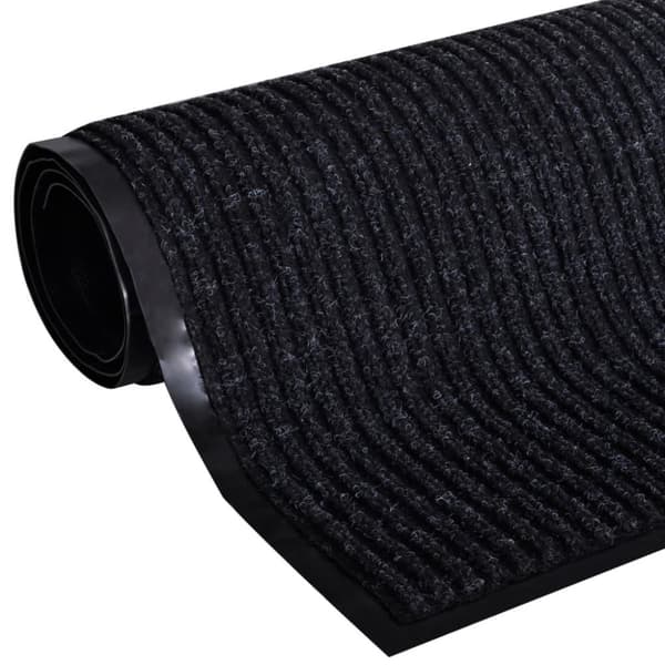 vidaXL dørmåtte 117x220 cm PVC sort