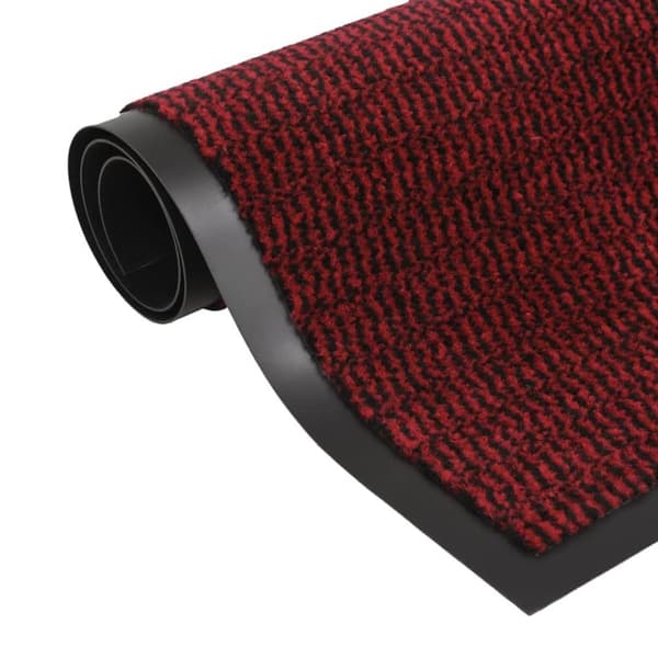 vidaXL Støvkontroll dørmatter 2 stk rektangulær 80x120 cm rød