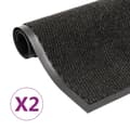 Pikkukuva 1 / 5: vidaXL Kuramatot 2 kpl suorakulmainen nukkapinta 90x150 cm musta