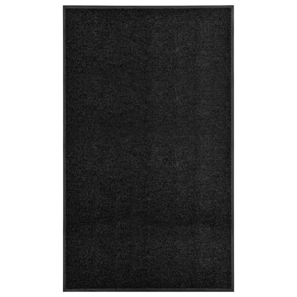vidaXL Dørmatte vaskbar svart 90x150 cm