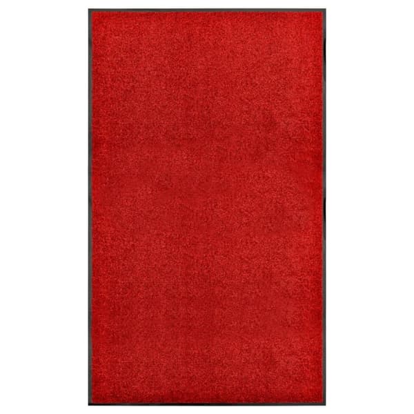 vidaXL Ovimatto pestävä punainen 90x150 cm