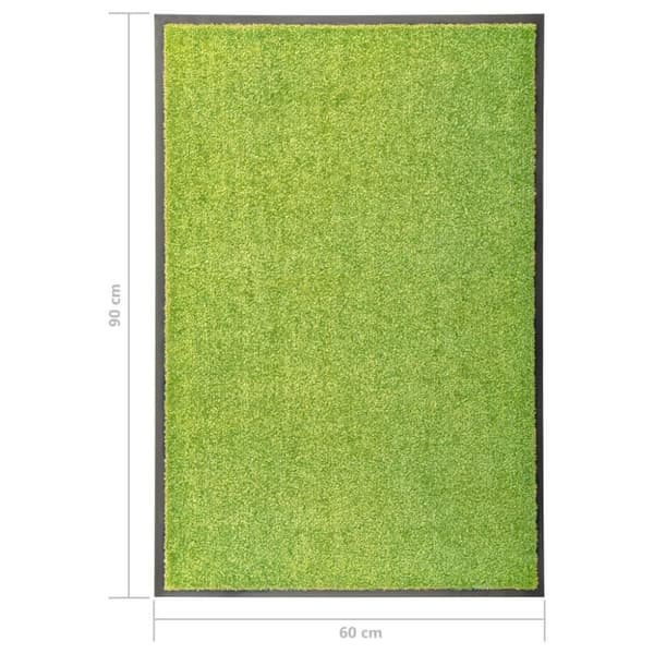 vidaXL vaskbar dørmåtte 60x90 cm grøn