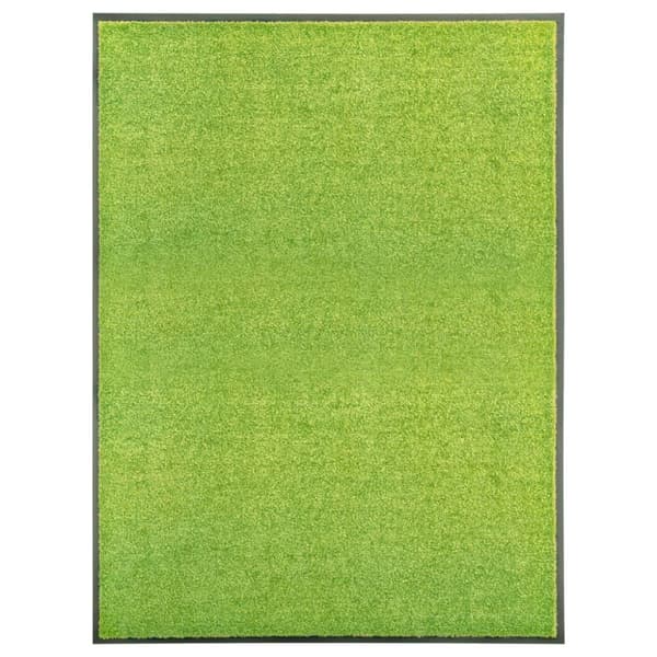 vidaXL vaskbar dørmåtte 90x120 cm grøn