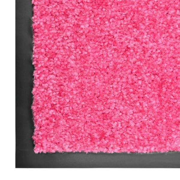 vidaXL Dørmatte vaskbar rosa 60x90 cm