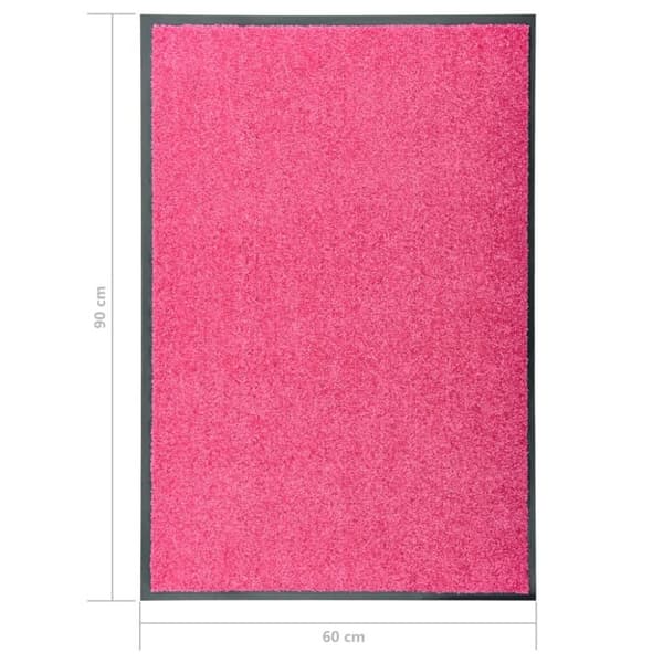 vidaXL Dørmatte vaskbar rosa 60x90 cm