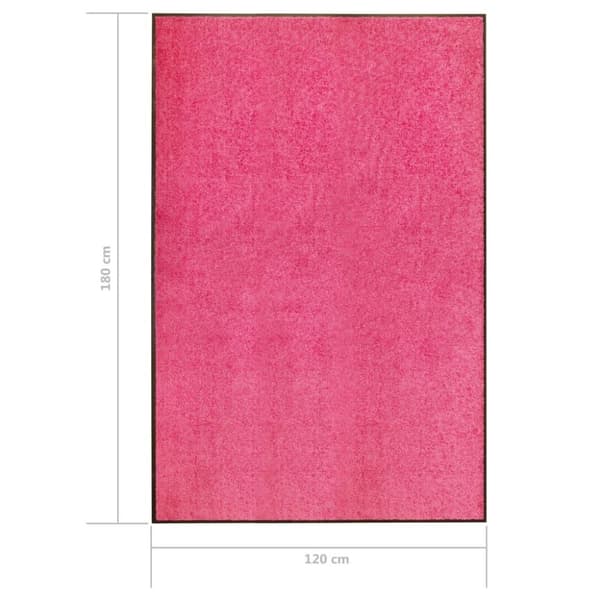 vidaXL Dørmatte vaskbar rosa 120x180 cm