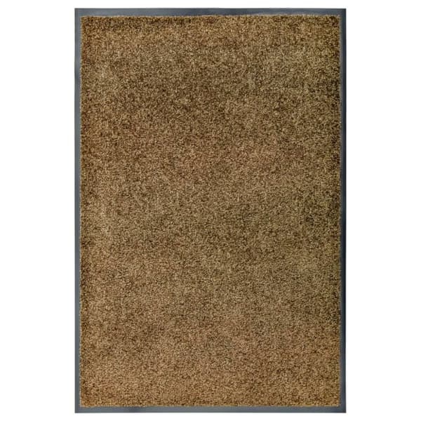 vidaXL vaskbar dørmåtte 60x90 cm brun