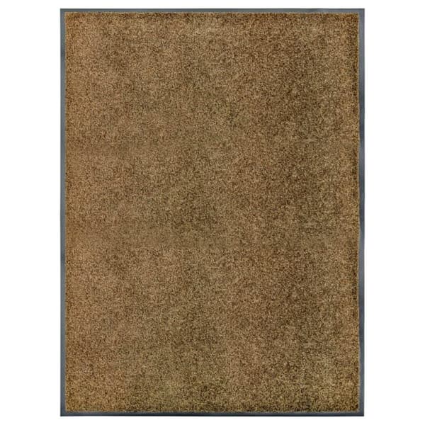 vidaXL vaskbar dørmåtte 90x120 cm brun
