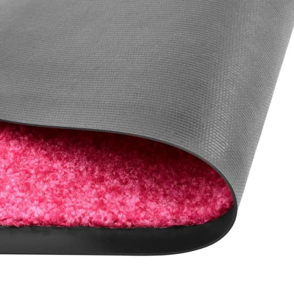 vidaXL Dörrmatta tvättbar rosa 90x120 cm