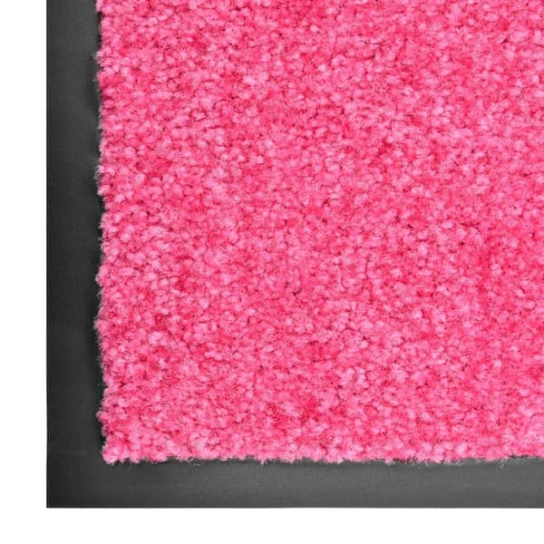vidaXL Dörrmatta tvättbar rosa 90x120 cm