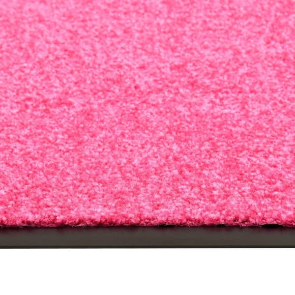 vidaXL Dörrmatta tvättbar rosa 90x120 cm