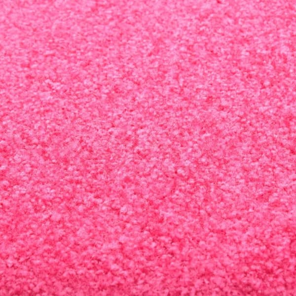 vidaXL Dörrmatta tvättbar rosa 90x120 cm