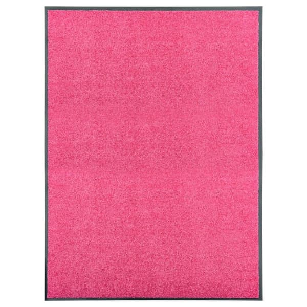 vidaXL vaskbar dørmåtte 90x120 cm pink