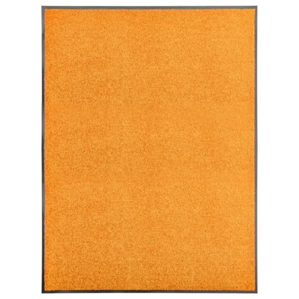 vidaXL Dörrmatta tvättbar orange 90x120 cm