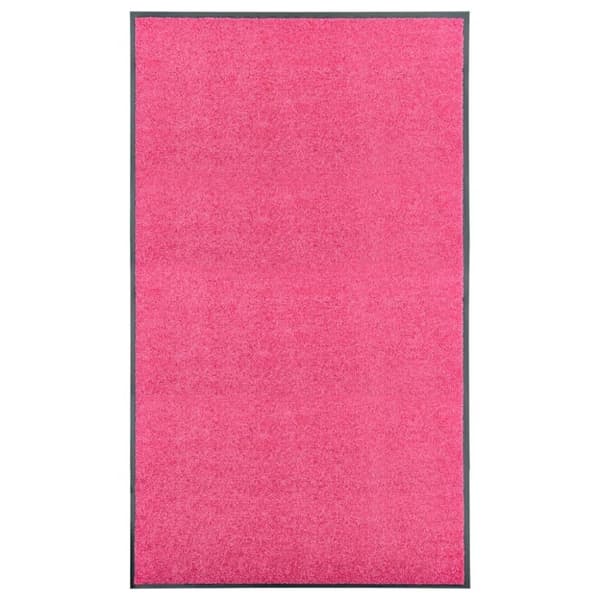 vidaXL vaskbar dørmåtte 90x150 cm pink