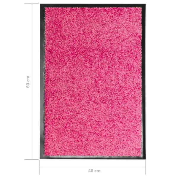 vidaXL Dørmatte vaskbar rosa 40x60 cm