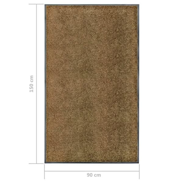 vidaXL Ovimatto pestävä ruskea 90x150 cm