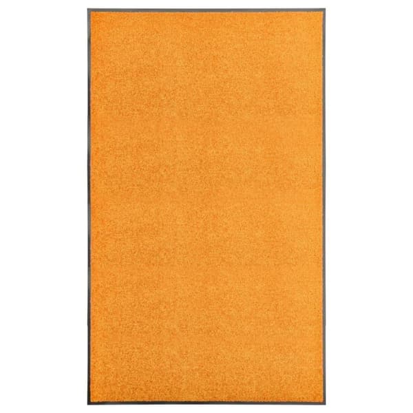 vidaXL Dørmatte vaskbar oransje 90x150 cm