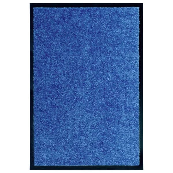 vidaXL vaskbar dørmåtte 40x60 cm blå