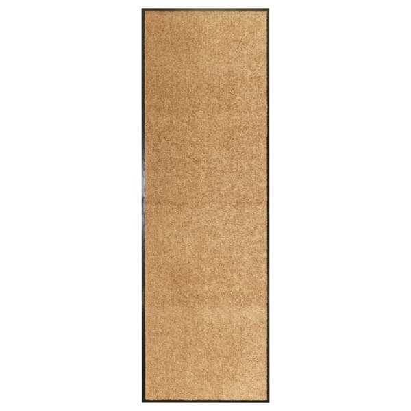 vidaXL vaskbar dørmåtte 60x180 cm cremefarvet
