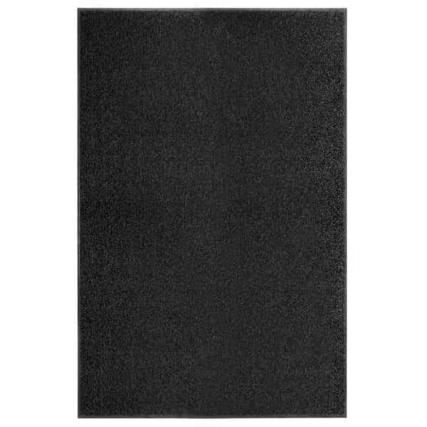 vidaXL vaskbar dørmåtte 120x180 cm sort