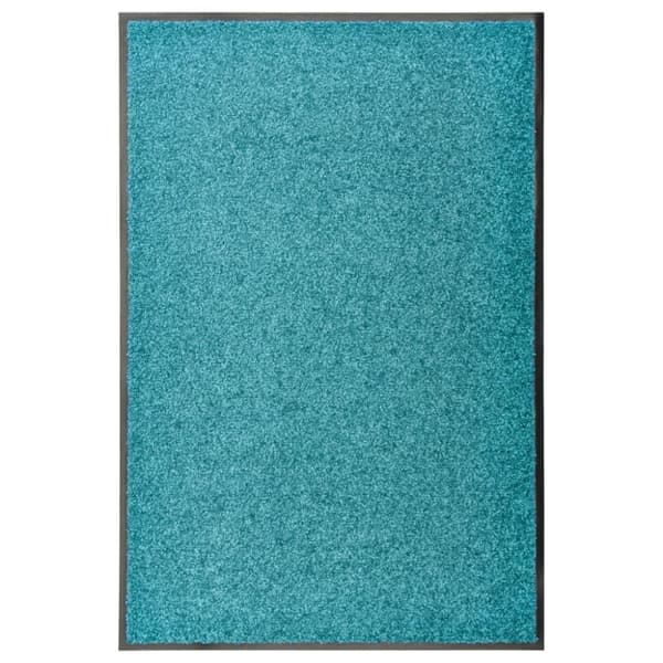 vidaXL vaskbar dørmåtte 60x90 cm cyanblå