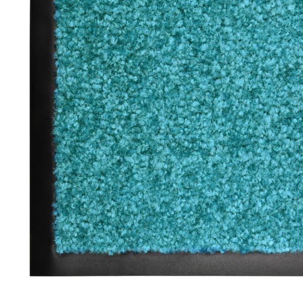 vidaXL vaskbar dørmåtte 60x180 cm cyanblå