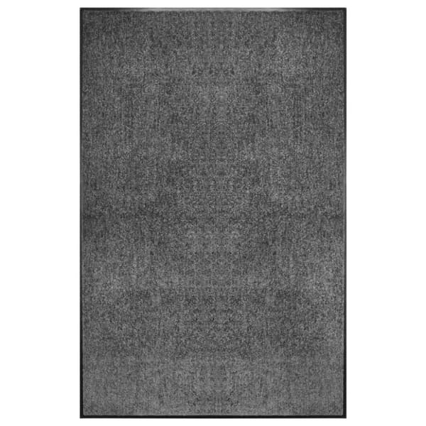 vidaXL vaskbar dørmåtte 120x180 cm antracitgrå
