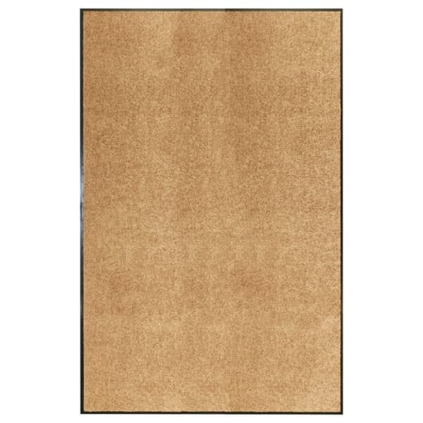 vidaXL vaskbar dørmåtte 120x180 cm cremefarvet