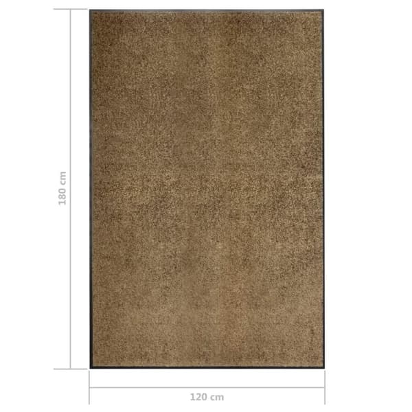 vidaXL Ovimatto pestävä ruskea 120x180 cm