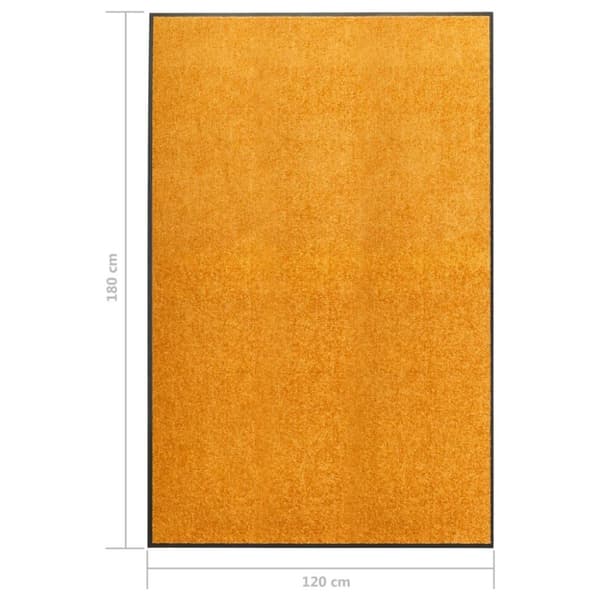 vidaXL Dørmatte vaskbar oransje 120x180 cm