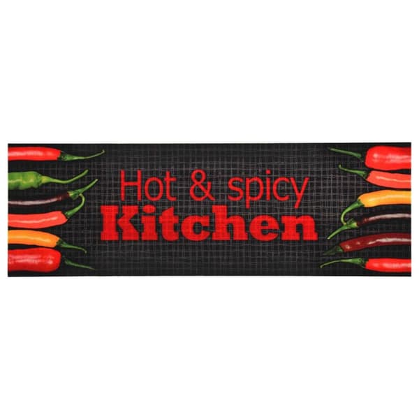 vidaXL Kjøkkenmatte vaskbar Hot&Spicy 45x150 cm